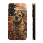 Border Terrier Earthy Watercolor Art Tough Phone Case