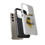 Z06 Corvette Phone Case, Yellow Sketch Reveal Chrome Cover