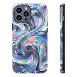 Chrome Metallic Swirl  Art Tough Phone Case
