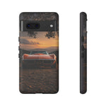 1969 C3 Corvette Phone Case, Orange Dirt Trail Dusk Cover, Gift