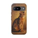 Abyssinian Warm Ticked Portrait Art Tough Phone Case