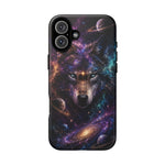 Cosmic Wolf Phone Case, Galaxy Nebula Portrait Tough Cover, Gift