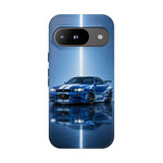 Blue R34 Skyline Phone Case, JDM Sports Car Racing Stripe Studio Cover