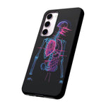 Neon Anatomical Skeleton Phone Case | Internal Displacement Art
