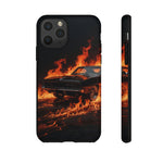 Black Charger Classic Muscle Flames Tough Phone Case Cover Gift