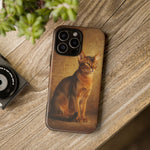 Abyssinian Warm Ticked Portrait Art Tough Phone Case