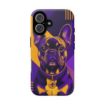 French Bulldog Pop-Art Portrait Tough Phone Case - Purple Gold