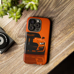 Orange Mustang Art Phone Case, GT500 American Muscle Car Tough Cover for Male