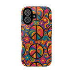 Peace Love Rainbow Spiral Art Tough Phone Case