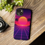 Classic Grid Sunset Vaporwave Art Tough Phone Case