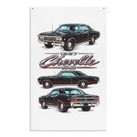 1967 Chevelle SS 396 Black Banner 34x56 Garage Man Cave Wall Decor Gift