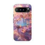 Floating Pool Deck Phone Case, Pastel Cloud 3D Render Cover