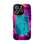 Neon Flamingo Pool Vaporwave Art Tough Phone Case