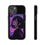 Melancholy Anime Girl Phone Case Vaporwave Tough Case