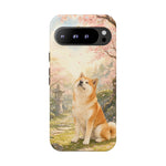 Akita under Cherry Blossoms Dog Breed Phone Case