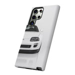 White MK4 Supra Phone Case, Retro 90s JDM Tough Cover for Car Enthusiasts