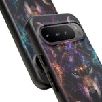 Cosmic Wolf Phone Case, Galaxy Nebula Portrait Tough Cover, Gift
