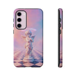 Praying Cherub Statue halo Vaporwave Aesthetic phone case