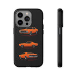 1970 Challenger Phone Case Orange, Three-View Vector Tough Cover