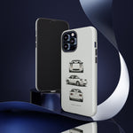 1989 Miata White Triple View Roadster Tough Phone Case Cover