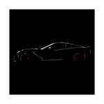 C7 Poster Chevy Sports Car Line Art Wall Print Modern Muscle Garage Deco