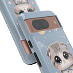 Scottish Fold Kawaii Owl Chibi Art Tough Phone Case