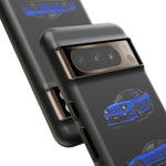 Blue 180SX JDM Sports Car Phone Case Tough Multi View