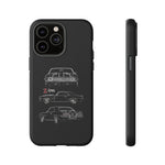 1969 Camaro Z28 Triple View Line Art Tough Phone Case Gift