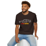 1986 AE86 Trueno Outline Silhouette JDM Classic Car T-Shirt Line Art Emblem Fan Gift