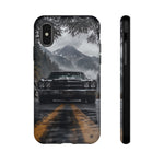 70 El Camino SS Phone Case, Black Classic Car Foggy Mountain Cover