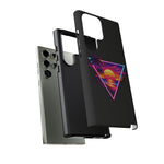 Synthwave Sunset Triangle Phone Case Retro Vaporwave Case