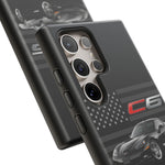 Black C6 Phone Case American Sports Car Tough Cover Gift