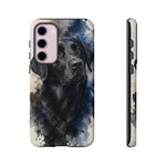 Black Lab Watercolor Art Tough Phone Case - Dog Portrait