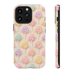 Pastel Swirl Lollipops Tough Case | Candy Pattern Phone Cover