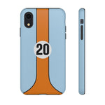 Blue Orange 20 Retro Endurance Racing Stripe Tough Phone Case Cover