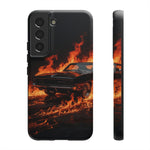Black Charger Classic Muscle Flames Tough Phone Case Cover Gift