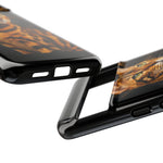 Bengal Cat Geometric Portrait Tough Phone Case - Gold Black Poly