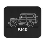 FJ40 Outline Illustration Mouse Pad | Classic Off-Road SUV Desk Mat