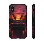 1969 Charger Sunset Tough Phone Case - Palm Silhouette Poster