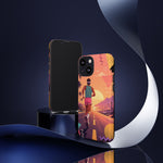 Retro Runner Sunset phone case | 80s Vaporwave jogging design
