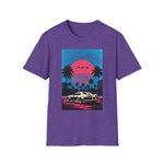 1994 Supra MK4 Cyan Magenta Retrowave Beach Sunset T-Shirt JDM Fan Gift