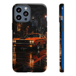 Challenger RT Phone Case, Rainy City Night Muscle Car Tough Cover