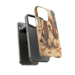 Guilty Basset Hound Phone Case, Muddy Watercolor Art Cover