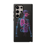 Neon Anatomical Skeleton Phone Case | Internal Displacement Art