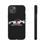 R34 Skyline Japanese Flag Race Car Phone Case | JDM GT-R Tough Cover