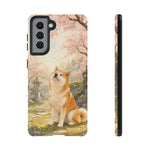 Akita under Cherry Blossoms Dog Breed Phone Case