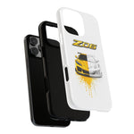 Z06 Corvette Phone Case, Yellow Sketch Reveal Chrome Cover