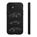 Black 300ZX Sports Car Tough Phone Case - Multi View