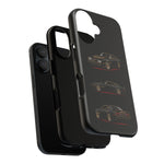 Trans Am Phone Case Black Gold, Three-View Vector Tough Cover