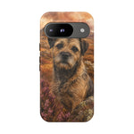 Border Terrier Earthy Watercolor Art Tough Phone Case